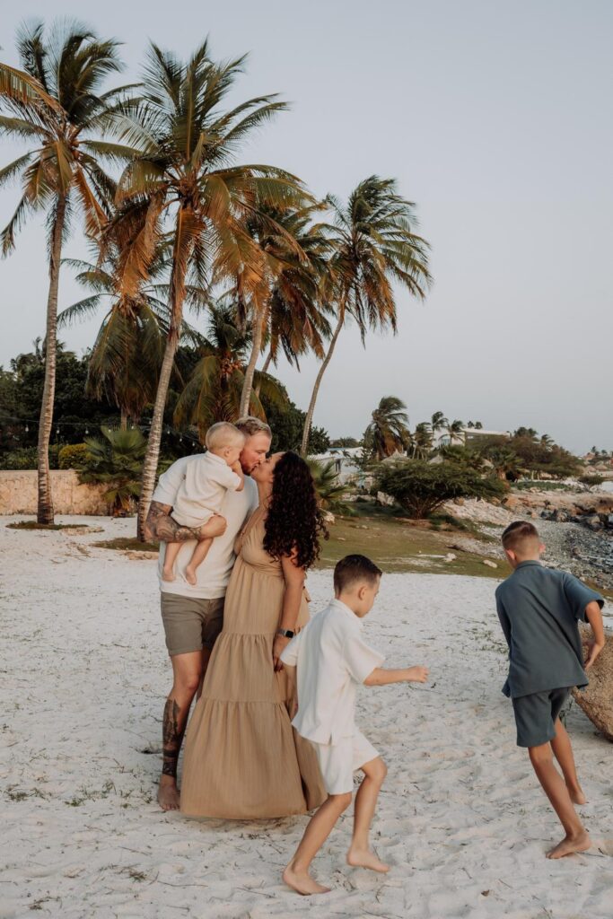 Boca cathalina familietijd gezin vakantie. droomreis Aruba